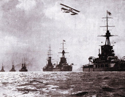 The British Grand Fleet on its way to meet the Imperial German Navy