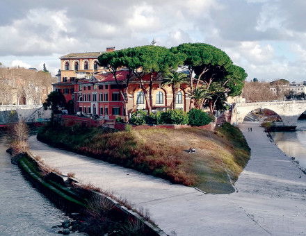 Safe haven: Fatebenefratelli Hospital, Tiber Island, Rome, 2019.