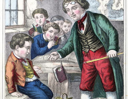 Teaching the natives: ‘The School Master’, a French illustration, c.1860