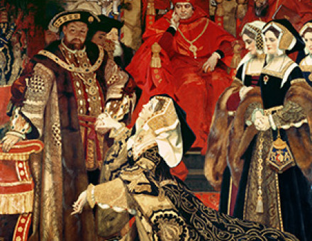 'Henry VIII and Catherine of Aragon Before the Papal Legates at Blackfriars in 1529', by Frank Owen Salisbury, 1910