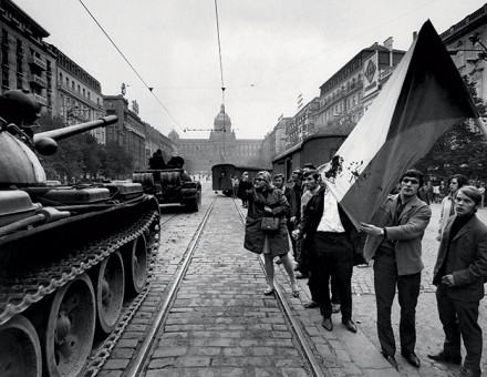 Soviet tanks roll into Prague, 21 August 1968.