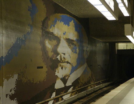 Portrait of Walther Rathenau at Rathenauplatz station, Nuremberg (c) Patrik M. Loeff