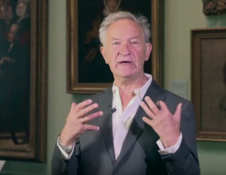 Simon Schama presenting 'Faces of Britain'.