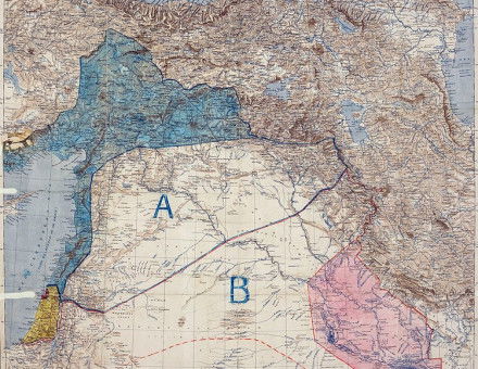 Map of the Sykes-Picot Agreement