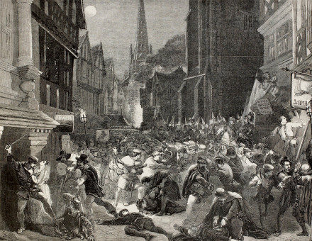 The Evil May Day as imagined by the London Apprentice, 1852. 