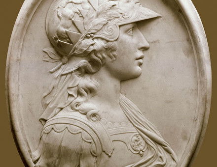 Idealised portrait relief of Alexander the Great by Landolin Ohnmacht (1760-1834).