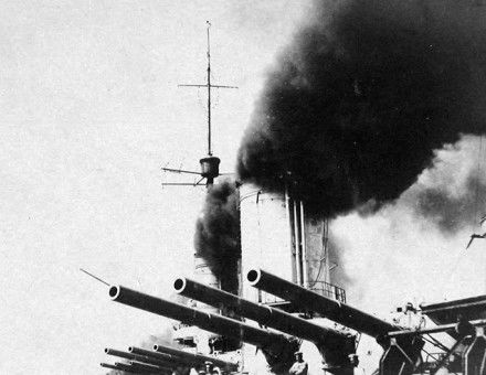 The deck of battleship Sevastopol, c.1909. 