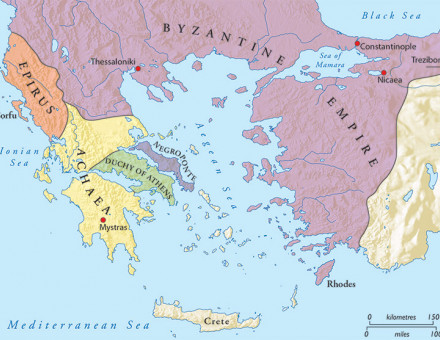The Byzantine Empire and the 'Romania' of the Peloponnese, c.1250