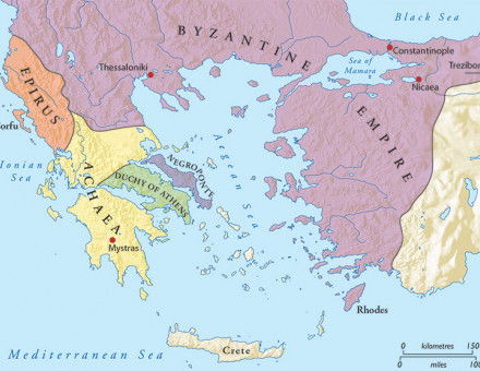 The Byzantine Empire and the 'Romania' of the Peloponnese, c.1250