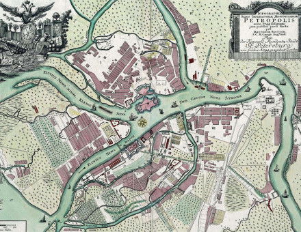 Map of Saint Petersburg, 1744