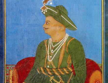 Portrait of Tipu Sultan, ruler of the kingdom of Mysore.