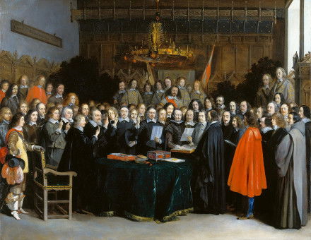 Ratification of the Peace of Münster (Gerard ter Borch, Münster, 1648).