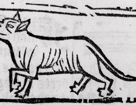 'The Cat Sathan’ from the first surviving witchcraft pamphlet, 1566