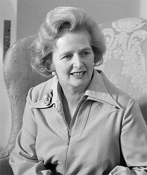 Margaret Thatcher in September 1975