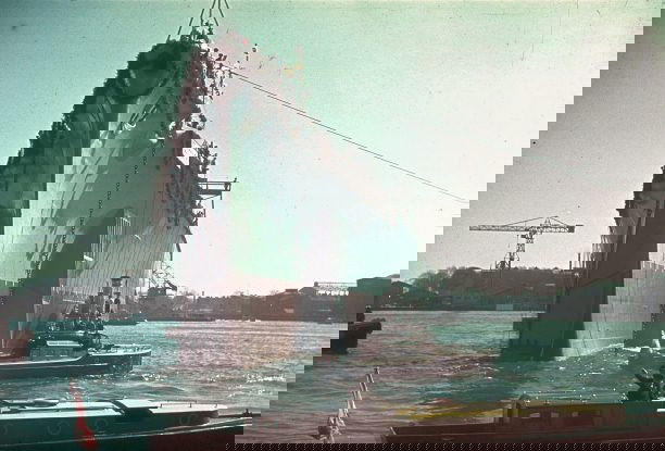 The launch of Tirpitz in Wilhelmshaven on April 1st, 1939 was a major political event attended by Hitler