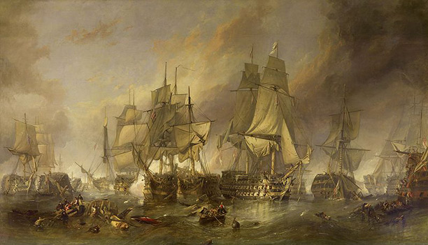 "The Battle of Trafalgar" by Clarkson Stanfield