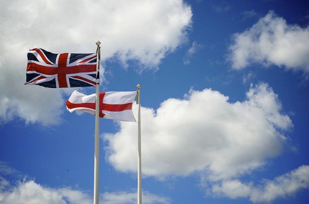 The flags of England and the United Kingdom. Photo / Thor