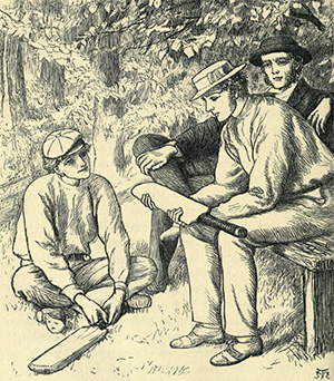 An illustration from Tom Brown’s School Days, published 1877