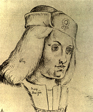 15th century drawing of Perkin Warbeck