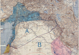 Map of the Sykes-Picot Agreement